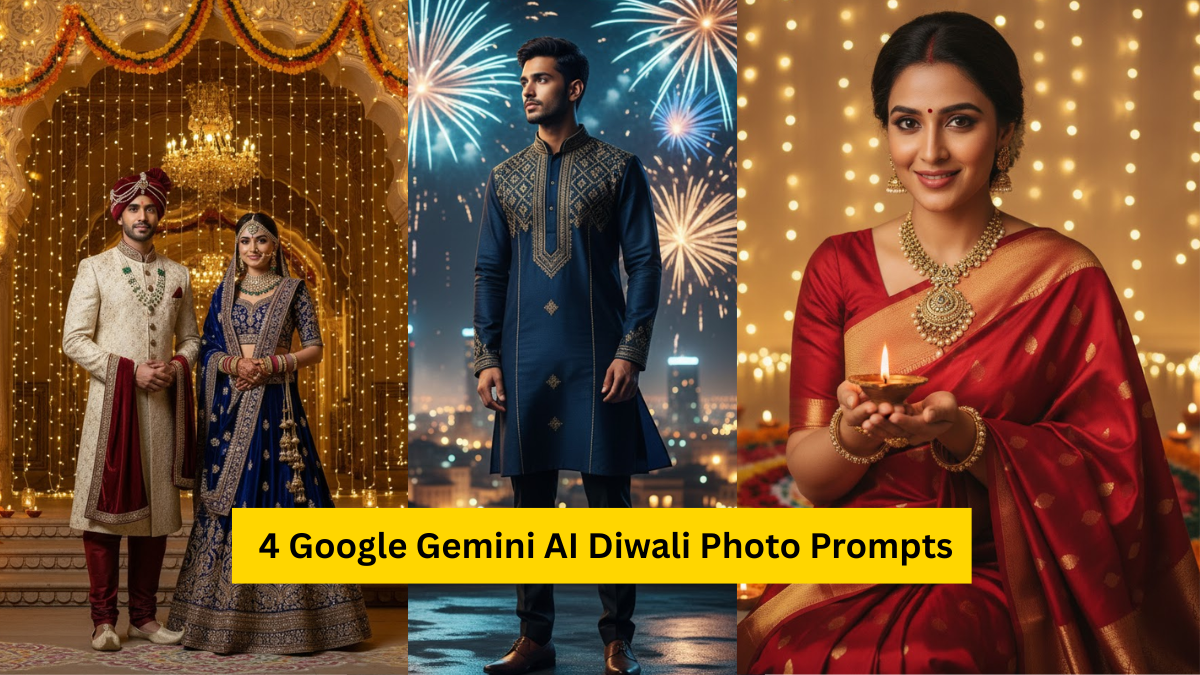 Try These 4 Google Gemini AI Diwali Photo Prompts for Viral Cinematic Portraits 2025